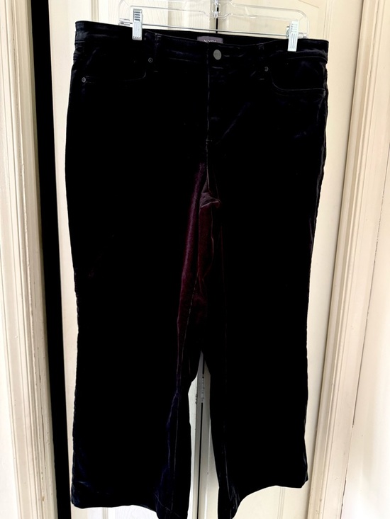 NYDJ Pants - NYDJ Women's BlackTeresa Wide Leg
Corduroy Trouser Pants 14P